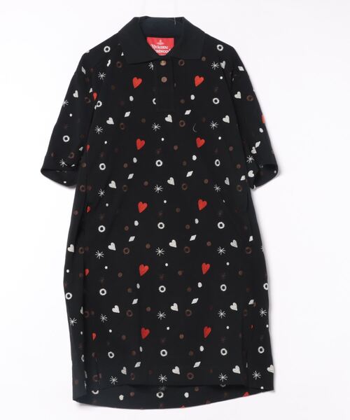 Vivienne Westwood(ヴィヴィアンウエストウッド)の「CLOWNエンブロイダリーカノコサックバックポロワンピース(ワンピース・レディース・ライトグレー系/ブラック系・FREE)」の2枚目の写真