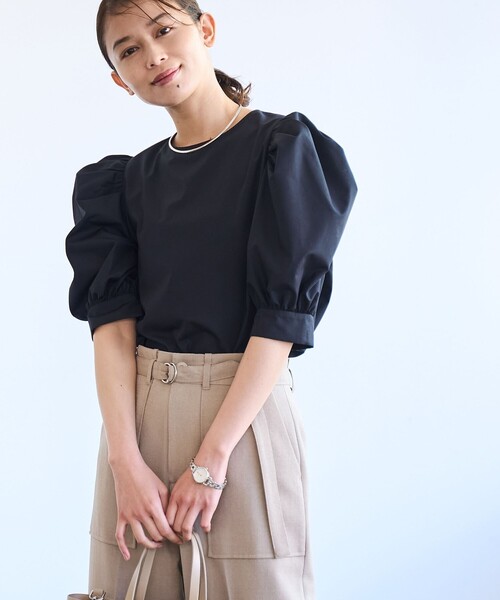 coen(コーエン)の「【RONEL】タイプライターボリュームスリーブブラウス(シャツ/ブラウス・レディース・ホワイト/ピンク/ライトブルー/ブラック・M/S)」の3枚目の写真