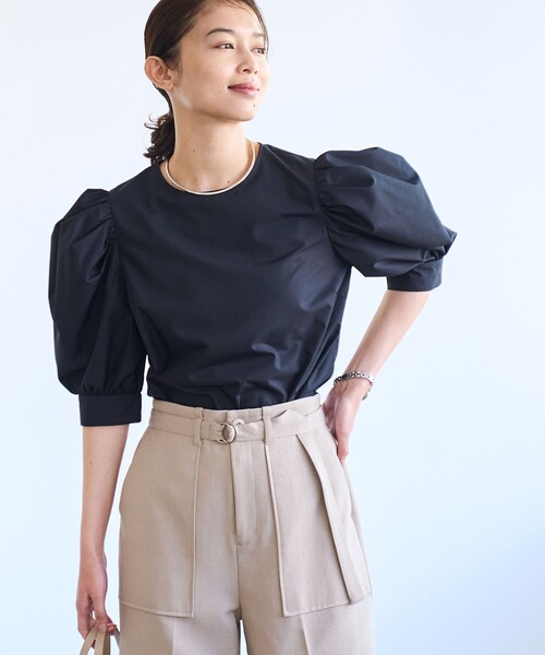 coen(コーエン)の「【RONEL】タイプライターボリュームスリーブブラウス(シャツ/ブラウス・レディース・ホワイト/ピンク/ライトブルー/ブラック・M/S)」の5枚目の写真