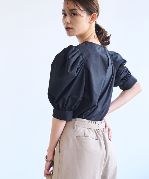 coen(コーエン)の「【RONEL】タイプライターボリュームスリーブブラウス(シャツ/ブラウス・レディース・ホワイト/ピンク/ライトブルー/ブラック・M/S)」の8枚目の写真