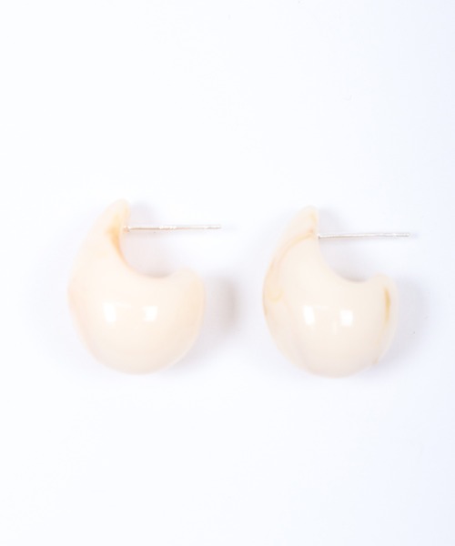 lit.Cy(リットシー)の「カラーマーブルドロップピアス ボリューム(ピアス(両耳用)・レディース・ブルー/オフホワイト/ブラック/ブラウン/グリーン/レッド/クリア/ベージュ・FREE)」の13枚目の写真