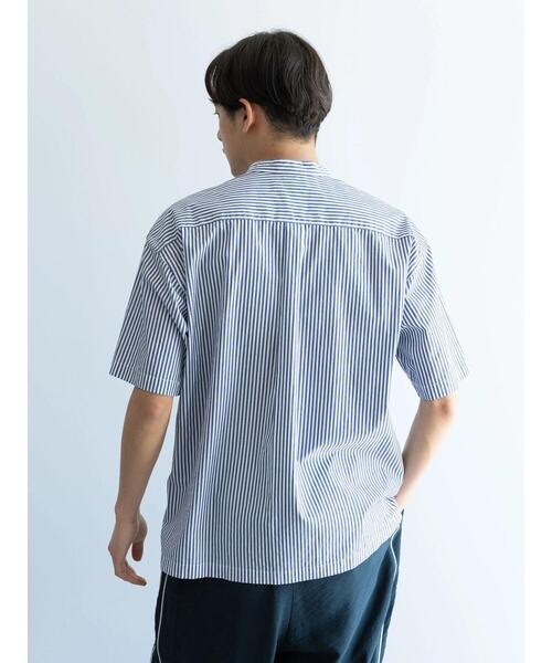 CRAFT STANDARD BOUTIQUE（クラフトスタンダードブティック）の「スリップオーバーバンドカラーシャツ（シャツ/ブラウス・メンズ・グリーン系その他3/ホワイト系その他6/ネイビー系2・L/M）」の9枚目の写真