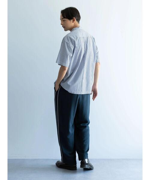 CRAFT STANDARD BOUTIQUE（クラフトスタンダードブティック）の「スリップオーバーバンドカラーシャツ（シャツ/ブラウス・メンズ・グリーン系その他3/ホワイト系その他6/ネイビー系2・L/M）」の11枚目の写真