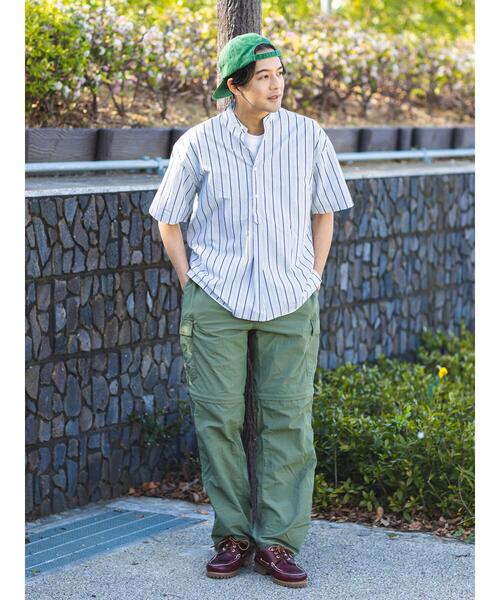 CRAFT STANDARD BOUTIQUE（クラフトスタンダードブティック）の「スリップオーバーバンドカラーシャツ（シャツ/ブラウス・メンズ・グリーン系その他3/ホワイト系その他6/ネイビー系2・L/M）」の16枚目の写真