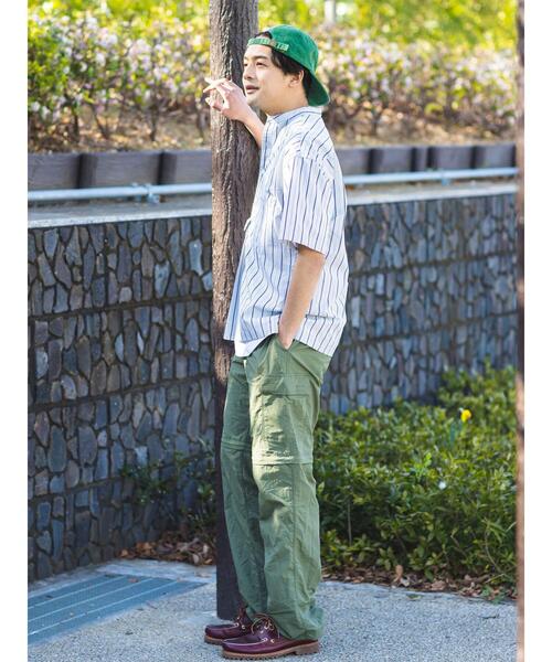 CRAFT STANDARD BOUTIQUE（クラフトスタンダードブティック）の「スリップオーバーバンドカラーシャツ（シャツ/ブラウス・メンズ・グリーン系その他3/ホワイト系その他6/ネイビー系2・L/M）」の18枚目の写真