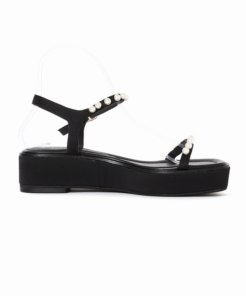 LE TALON(ルタロン)の「《追加》4cmパールプラットサンダル(サンダル・レディース・ブラック×ブラック/アイボリー/キャメル・X-SMALL/SMALL/MEDIUM/LARGE/X-LARGE)」の8枚目の写真