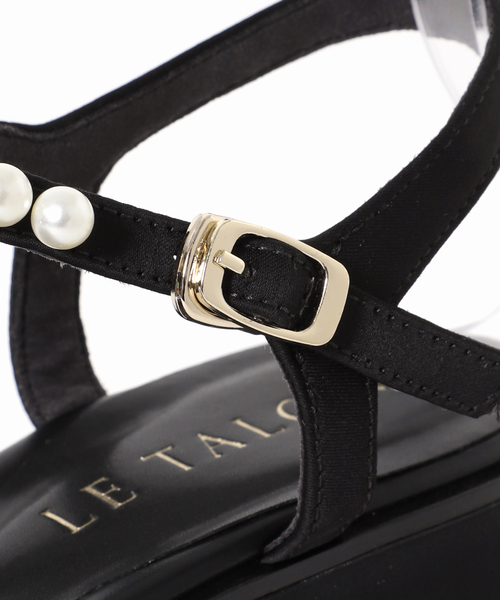 LE TALON(ルタロン)の「《追加》4cmパールプラットサンダル(サンダル・レディース・ブラック×ブラック/アイボリー/キャメル・X-SMALL/SMALL/MEDIUM/LARGE/X-LARGE)」の6枚目の写真