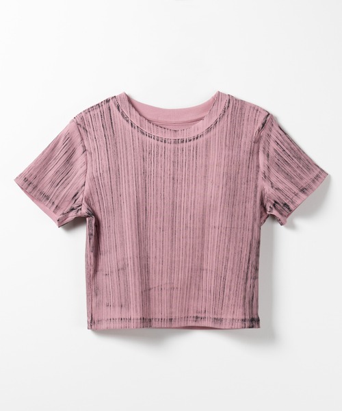 me+em select(ミームセレクト)の「【 3color 】ヴィンテージプリントクロップドリブTシャツ / vintage print cropped lib Tee(Tシャツ/カットソー・レディース・ブラック/ホワイト/ピンク・FREE/LARGE)」の14枚目の写真