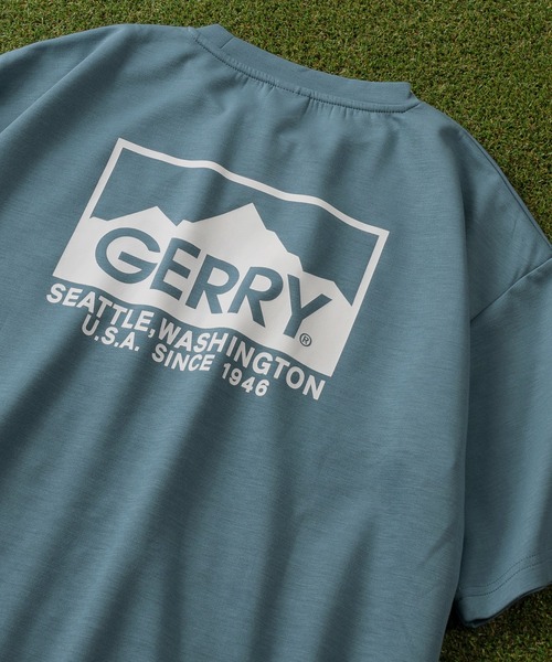 GERRY(ジェリー)の「【GERRY/ジェリー】ワンポイントラバーロゴ&バックBOXロゴプリントデザイン クルーネック半袖Tシャツ/ ワイドシルエット/ オーバーサイズ/接触冷感(Tシャツ/カットソー・メンズ・ブラック/サックスブルー/ホワイト・M/L/XL)」の3枚目の写真