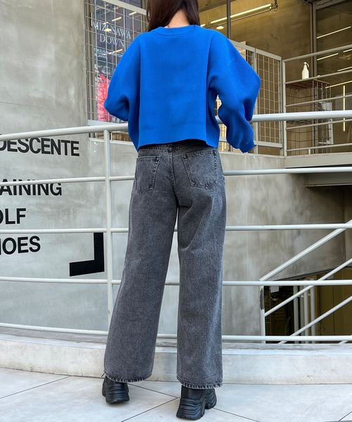 INGNI（イング）の「ウエストデザインワイド／デニムパンツ（デニムパンツ・レディース・グレー/ブルー系その他3/ブルー系その他4/ブルー系その他/ライトグレー・M/S）」の19枚目の写真