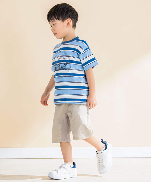 Noeil aime BeBe（ノイユエイムベベ）の「ツイルストレッチガゼットクロッチショートパンツ(80~130cm)（その他パンツ・キッズ・ベージュ/ネイビー・130cm/90cm/110cm/100cm/120cm/80ｃｍ）」の4枚目の写真