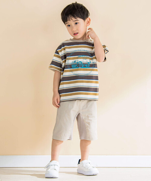 Noeil aime BeBe（ノイユエイムベベ）の「ツイルストレッチガゼットクロッチショートパンツ(80~130cm)（その他パンツ・キッズ・ベージュ/ネイビー・130cm/90cm/110cm/100cm/120cm/80ｃｍ）」の5枚目の写真