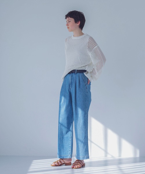 YANUK（ヤヌーク）の「YANUK / tuck wide denim pants(タック