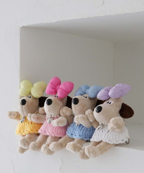 nomnom（ノムノム）の「【nomnom】リボン付きぬいぐるみキーホルダー（キーホルダー・レディース・ピンク/パープル/オレンジ/ブルー・FREE）」の19枚目の写真