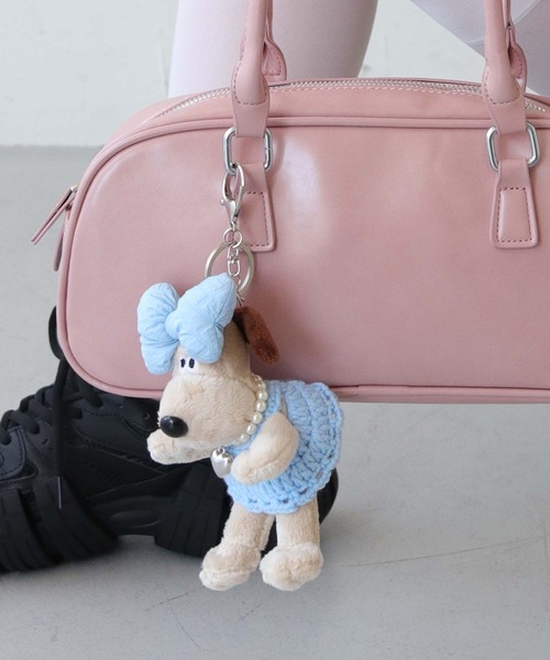 nomnom（ノムノム）の「【nomnom】リボン付きぬいぐるみキーホルダー（キーホルダー・レディース・ピンク/パープル/オレンジ/ブルー・FREE）」の7枚目の写真