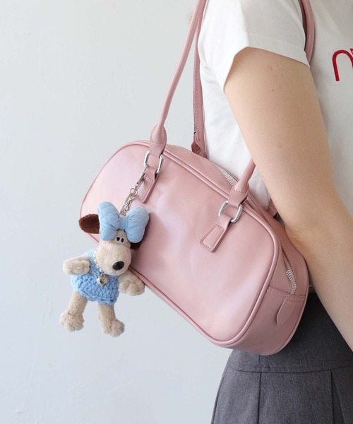 nomnom（ノムノム）の「【nomnom】リボン付きぬいぐるみキーホルダー（キーホルダー・レディース・ピンク/パープル/オレンジ/ブルー・FREE）」の9枚目の写真