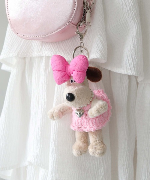 nomnom（ノムノム）の「【nomnom】リボン付きぬいぐるみキーホルダー（キーホルダー・レディース・ピンク/パープル/オレンジ/ブルー・FREE）」の14枚目の写真