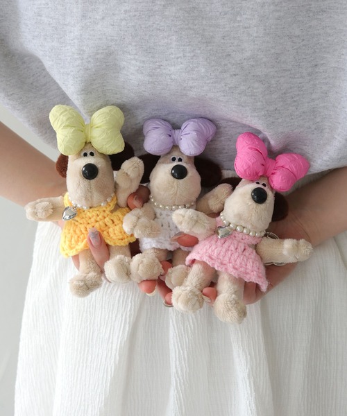 nomnom（ノムノム）の「【nomnom】リボン付きぬいぐるみキーホルダー（キーホルダー・レディース・ピンク/パープル/オレンジ/ブルー・FREE）」の20枚目の写真