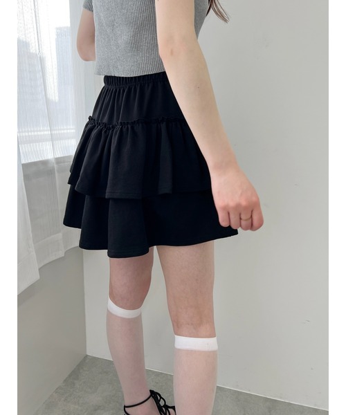 PHILLY（フィリー）の「【PHILLY】スウェットティアードミニスカート（スカート・レディース・ブラック/グレー・FREE）」の6枚目の写真