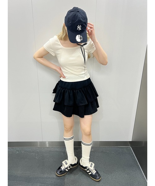 PHILLY（フィリー）の「【PHILLY】スウェットティアードミニスカート（スカート・レディース・ブラック/グレー・FREE）」の8枚目の写真