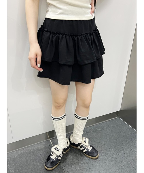 PHILLY（フィリー）の「【PHILLY】スウェットティアードミニスカート（スカート・レディース・ブラック/グレー・FREE）」の10枚目の写真