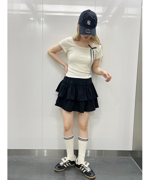 PHILLY（フィリー）の「【PHILLY】スウェットティアードミニスカート（スカート・レディース・ブラック/グレー・FREE）」の11枚目の写真