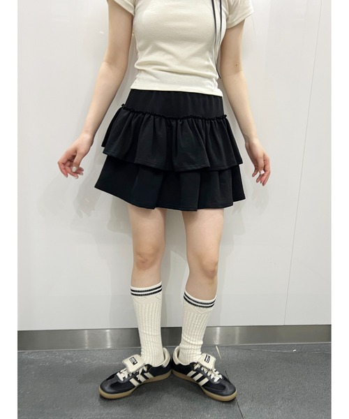 PHILLY（フィリー）の「【PHILLY】スウェットティアードミニスカート（スカート・レディース・ブラック/グレー・FREE）」の14枚目の写真