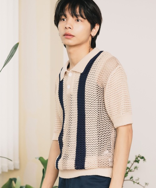 S/Sメッシュニットポロシャツ（ポロシャツ）｜ROOPTOKYO（ループトウキョウ）