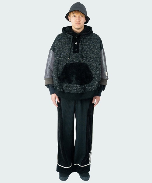 masterkey（マスターキー）の「mpa3471- SHADOW ポンチョパーカー（パーカー・メンズ・グレー/オレンジ・FREE）」の15枚目の写真