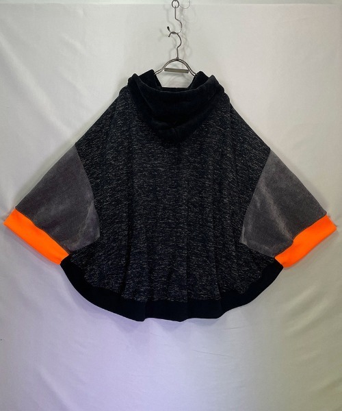masterkey（マスターキー）の「mpa3471- SHADOW ポンチョパーカー（パーカー・メンズ・グレー/オレンジ・FREE）」の19枚目の写真