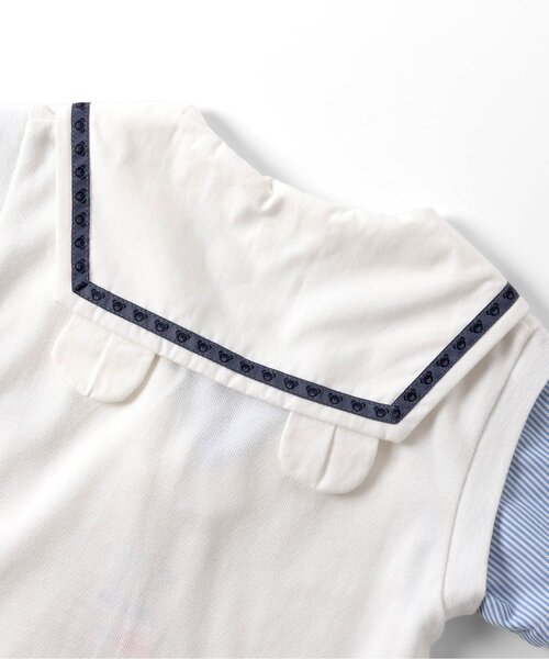 apres les cours（アプレレクール）の「【リンク】tiny bear セーラーレイヤードTシャツ（Tシャツ/カットソー・キッズ・ベージュ/オフホワイト・120/80/110/100/90）」の9枚目の写真