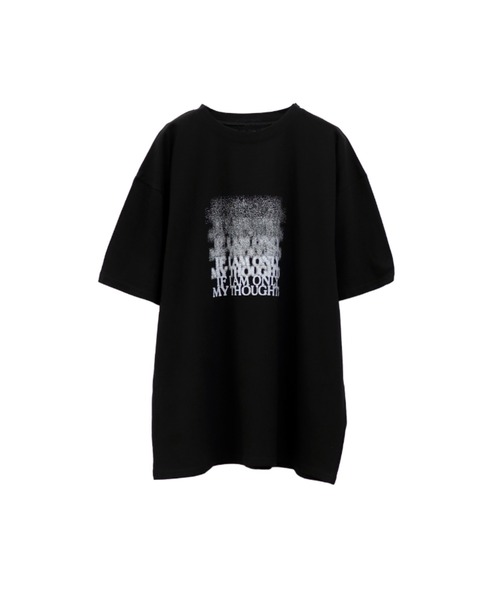 LVEU.(ラブユ.)の「【LVEU.】グラデーションロゴプリントTシャツ(Ai select) / トップス カットソー Tシャツ プリント プリントT 半袖 オーバー ブラック ホワイト(Tシャツ/カットソー・レディース・ホワイト/ブラック・FREE)」の13枚目の写真