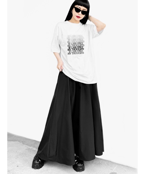 LVEU.(ラブユ.)の「【LVEU.】グラデーションロゴプリントTシャツ(Ai select) / トップス カットソー Tシャツ プリント プリントT 半袖 オーバー ブラック ホワイト(Tシャツ/カットソー・レディース・ホワイト/ブラック・FREE)」の21枚目の写真
