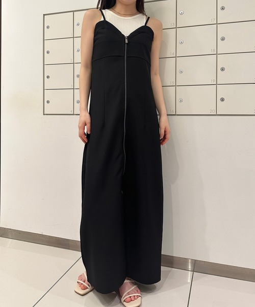 solleim（ソルレム）の「ジップアップビスチェキャミワンピース（ワンピース・レディース・ブラック/グレー・M/L）」の3枚目の写真