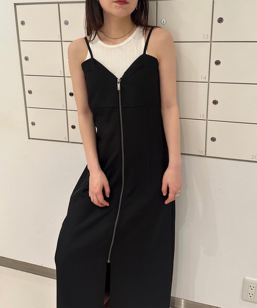 solleim(ソルレム)の「ジップアップビスチェキャミワンピース(ワンピース・レディース・ブラック/グレー・M/L)」の17枚目の写真