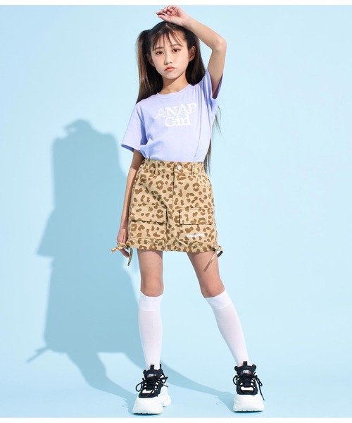 ANAP GiRL（アナップガール）の「サイドドロストリボンカーゴスカート