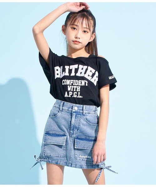 ANAP GiRL（アナップガール）の「サイドドロストリボンカーゴスカート