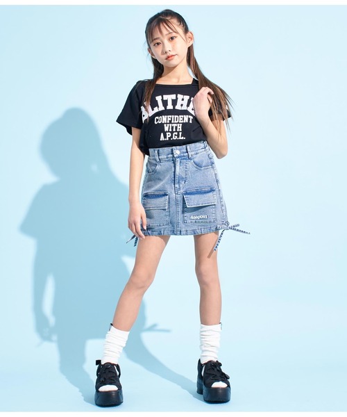 ANAP GiRL（アナップガール）の「サイドドロストリボンカーゴスカート