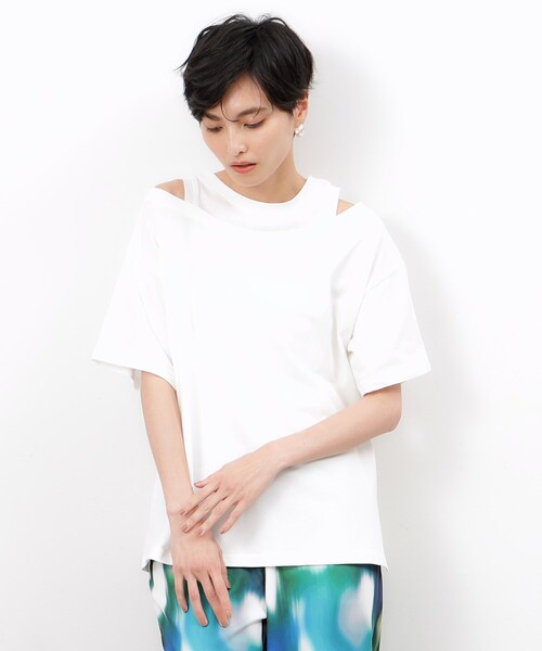 OPAQUE.CLIP(オペークドットクリップ)の「◆レイヤード風デザインカットソー【洗濯機洗い可】(Tシャツ/カットソー・レディース・ホワイト/マスタード/チャコールグレー・38/40/42)」の21枚目の写真