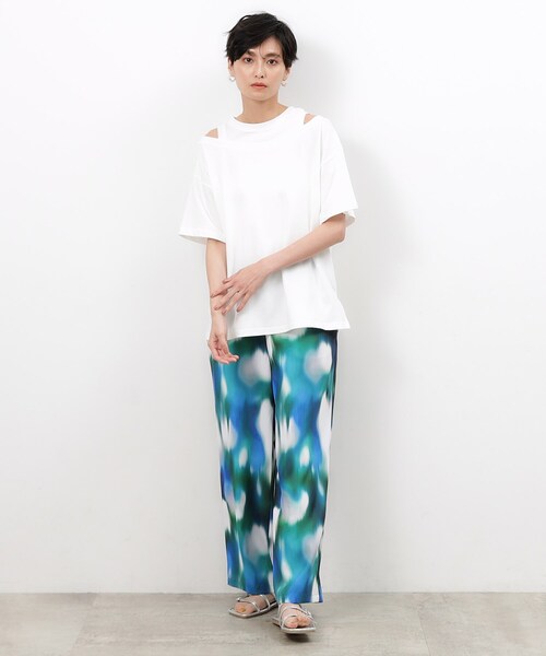 OPAQUE.CLIP(オペークドットクリップ)の「◆レイヤード風デザインカットソー【洗濯機洗い可】(Tシャツ/カットソー・レディース・ホワイト/マスタード/チャコールグレー・38/40/42)」の19枚目の写真