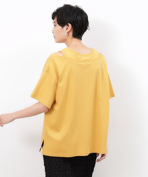 OPAQUE.CLIP(オペークドットクリップ)の「◆レイヤード風デザインカットソー【洗濯機洗い可】(Tシャツ/カットソー・レディース・ホワイト/マスタード/チャコールグレー・38/40/42)」の17枚目の写真
