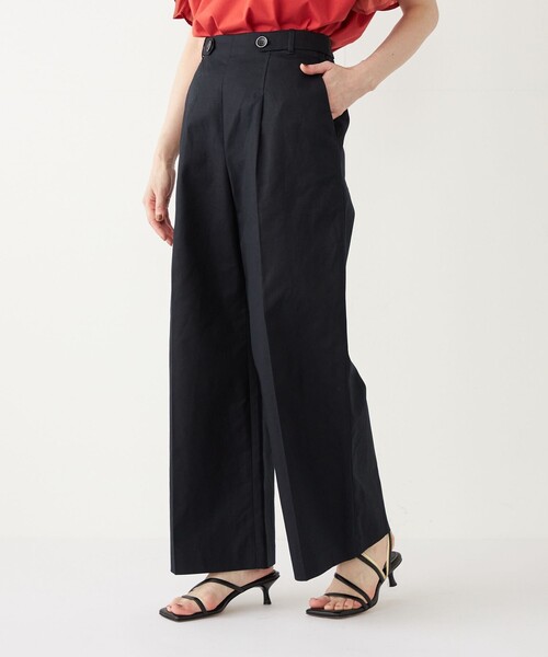 SHIPS Colors(シップス カラーズ)の「SHIPS Colors:〈手洗い可能〉コットンリネン ボタン ワイド パンツ(その他パンツ・レディース・ライトブルー/キャメル/ネイビー・SMALL/MEDIUM)」の3枚目の写真