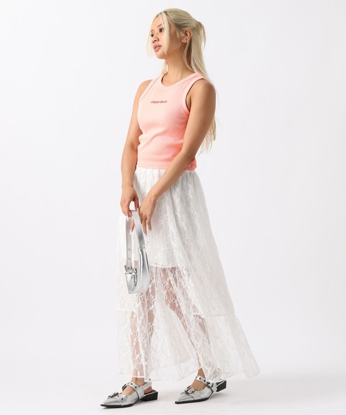 FOREVER 21（フォーエバー トゥエンティーワン）の「【2024SS】CHERRYBOMBロゴタンク（タンクトップ・レディース・ネイビー/ピンク/オフホワイト・SMALL/MEDIUM）」の16枚目の写真