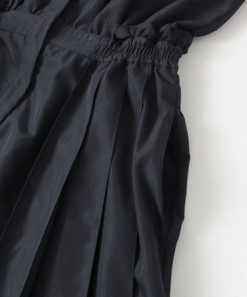 ハンチ綿コットン100%ノースリーブタックワンピース黒ロングワンピースkbf ハンチ綿コットン100%ノースリーブタックワンピース黒ロングワンピースkbf