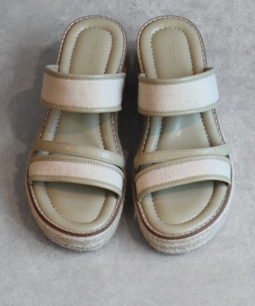 Bicolor jute sandals(サンダル)|mirem(ミレム)