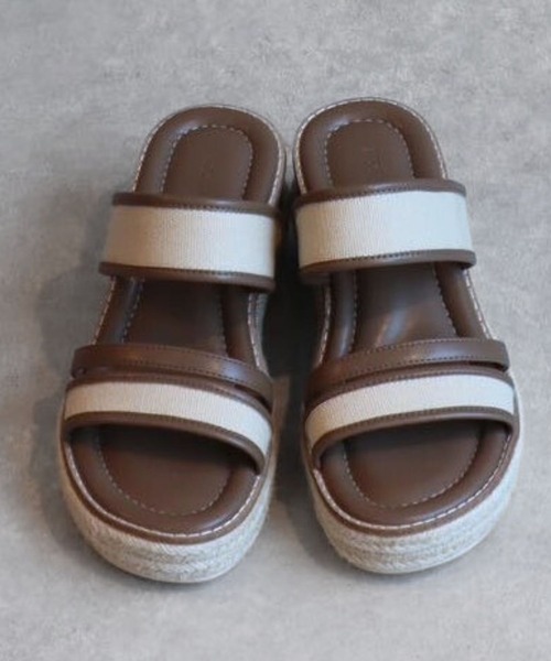 Bicolor jute sandals（サンダル）｜mirem（ミレム）