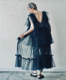 ORIENT MILLINERY | TULI【ﾁｭﾘ】ロングジレ シアードレス(ワンピース)