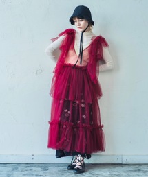 ORIENT MILLINERY（オリエント ミリナリー）の「TULI【ﾁｭﾘ】ロングジレ シアードレス（ワンピース）」