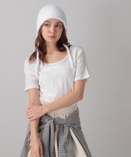 FOREVER 21(フォーエバー トゥエンティーワン)の「【2024SS】フラワーレースTシャツ(Tシャツ/カットソー・レディース・オフホワイト/ピンク/ブラック・SMALL/MEDIUM)」の2枚目の写真