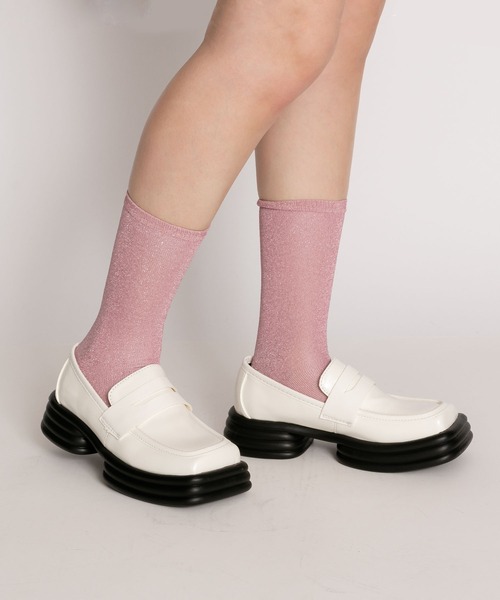 SVEC（シュベック）の「スクエアトゥ コインローファー / スリッポン（ローファー・レディース・ホワイト・36/37/38/39/35）」の6枚目の写真